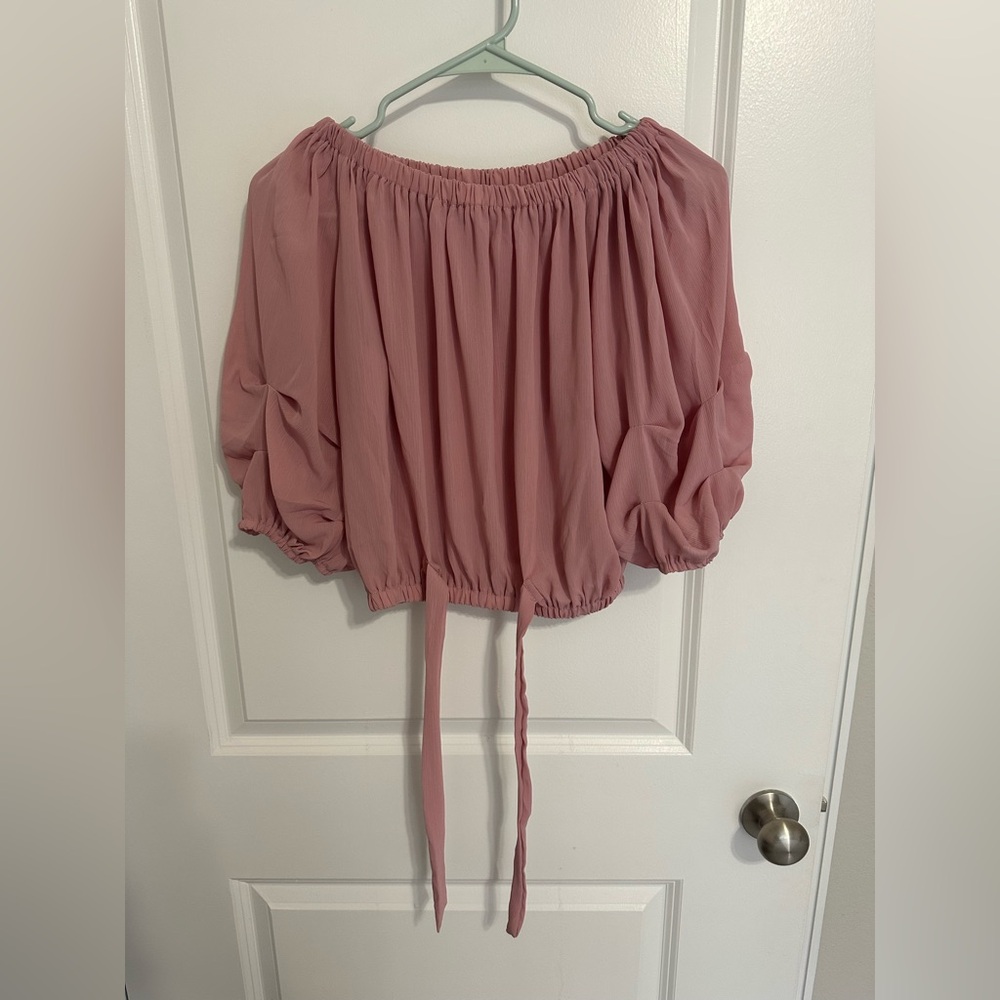 Elegant Pink Off-Shoulder Women's Top